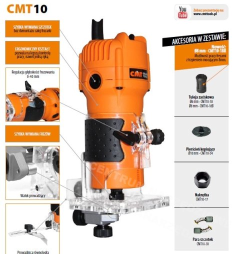 CMT FREZARKA DO KRAWĘDZI 550W CMT FREZARKA DO KRAWĘDZI 550W