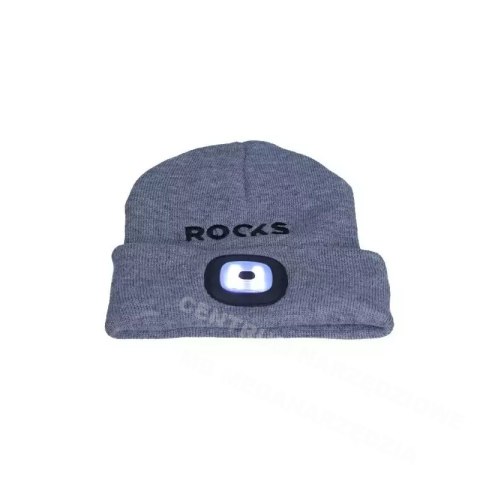 ROOKS CZAPKA SZARA Z LAMPKĄ USB 80lm ROOKS CZAPKA SZARA Z LAMPKĄ USB 80lm