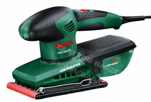 BOSCH szlifierka oscylacyjna PSS 200 AC 200W 93x230mm BOSCH szlifierka oscylacyjna PSS 200 AC 200W 93x230mm