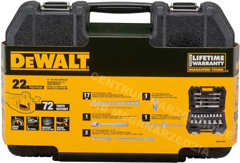 DEWALT Zestaw nasadek 22 elementy 1/2" DWMT19241-1 DEWALT Zestaw nasadek 22 elementy 1/2" DWMT19241-1
