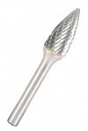 KLINGSPOR Frez Do Metalu Hf 100 F Fi=12,7x25mm Trzpień 6mm Typ Rbf, Hiperboliczny-połokrągły
