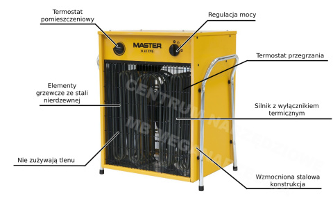 MASTER Nagrzewnica elektryczna B22EPB 400V 22kW MASTER Nagrzewnica elektryczna B22EPB 400V 22kW