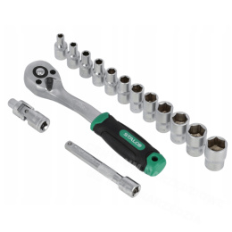 STALCO Nasadki 4-13mm i grzechotka 1/4