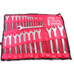 AWTOOLS ZESTAW KLUCZY 25SZT KLUCZE PŁASKO OCZKOWE 6-32mm MATOWE
