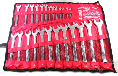 AWTOOLS ZESTAW KLUCZY 25SZT KLUCZE PŁASKO OCZKOWE 6-32mm MATOWE AWTOOLS ZESTAW KLUCZY 25SZT KLUCZE PŁASKO OCZKOWE 6-32mm MATOWE