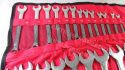 AWTOOLS ZESTAW KLUCZY 25SZT KLUCZE PŁASKO OCZKOWE 6-32mm MATOWE