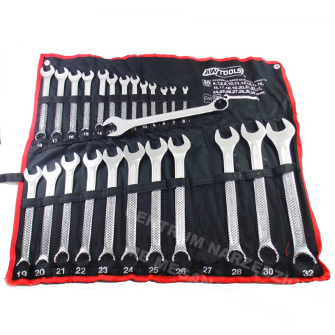 AWTOOLS ZESTAW KLUCZY 6-32mm KLUCZE PŁASKO OCZKOWE 25SZT AWTOOLS ZESTAW KLUCZY 6-32mm KLUCZE PŁASKO OCZKOWE 25SZT