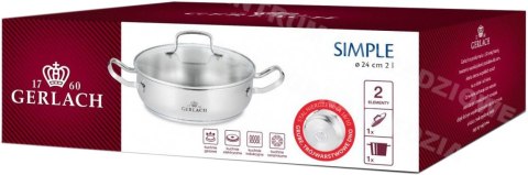 GERLACH.GARNEK Z POKRYWKĄ 24cm SIMPLE GERLACH.GARNEK Z POKRYWKĄ 24cm SIMPLE
