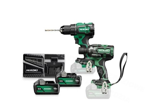 HIKOKI ZESTAW 18V KC18DE WKZ (WKRĘTARKA DS18DE + KLUCZ WR18DH) 2x5,0Ah HITSYSTEM HIKOKI ZESTAW 18V KC18DE WKZ (WKRĘTARKA DS18DE + KLUCZ WR18DH) 2x5,0Ah HITSYSTEM