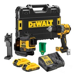 DEWALT Zestaw Combo 18V DCK2095D2T (DCD805+LASER 3x360 DCLE34031) 2x2,0Ah TSTAK