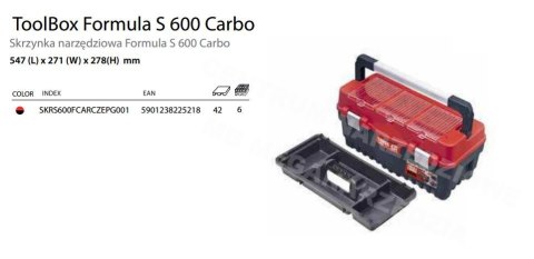 SKRZYNKA NARZĘDZIOWA FORMUŁA S ALU 600 SKRZYNKA NARZĘDZIOWA FORMUŁA S ALU 600