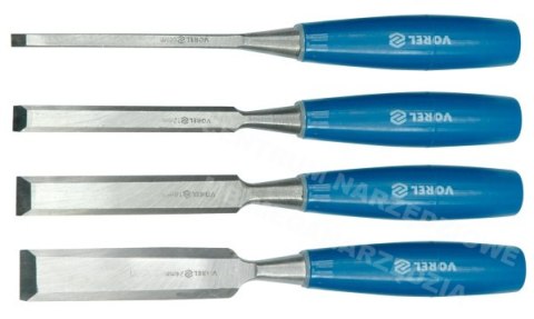 VOREL DŁUTA STOLARSKIE kpl. 4szt. 6/12/18/24mm 25530 VOREL DŁUTA STOLARSKIE kpl. 4szt. 6/12/18/24mm 25530