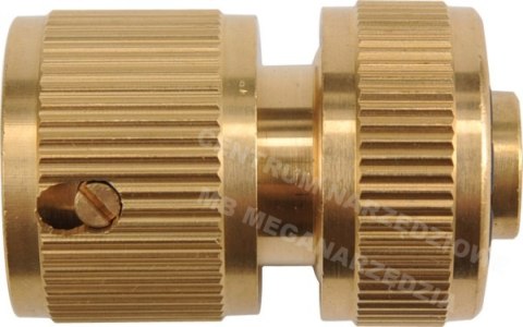 FLO SZYBKOZŁĄCZE DO WĘŻA OGRODOWEGO MOSIĘŻNE 1/2" Z FUNKCJĄ STOP FLO SZYBKOZŁĄCZE DO WĘŻA OGRODOWEGO MOSIĘŻNE 1/2" Z FUNKCJĄ STOP