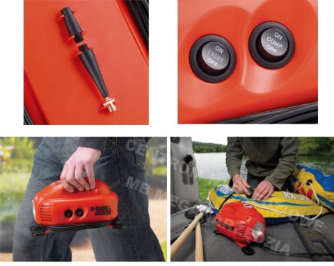 BLACK+DECKER Kompresor / sprężarka mini 12V 8,3 bar ASI200 BLACK+DECKER Kompresor / sprężarka mini 12V 8,3 bar ASI200