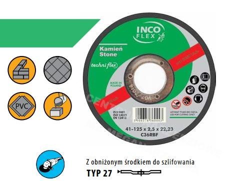 TARCZA do szlifowania kamienia incoflex 125 x 6,0mm TARCZA do szlifowania kamienia incoflex 125 x 6,0mm