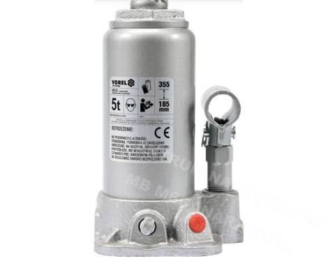 VOREL Podnośnik tłokowy hydrauliczny 5T 185-355mm 80032 VOREL Podnośnik tłokowy hydrauliczny 5T 185-355mm 80032