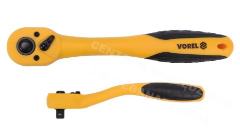 VOREL Grzechotka 1/2" powlekana wygięta 53577
