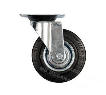 VOREL Swivel wheel with black rubber 75mm VOREL Swivel wheel with black rubber 75mm