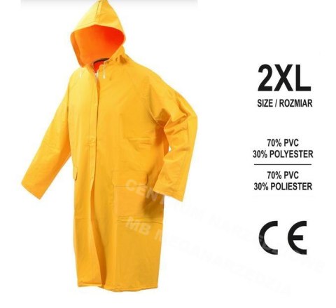 VOREL Płaszcz przeciwdeszczowy rozmiar XXL żółty 74632