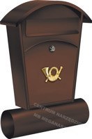 VOREL Letterbox 480x280x80mm brown