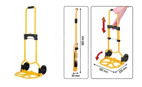 VOREL Folding Warehouse Trolley 60kg 78660 VOREL Folding Warehouse Trolley 60kg 78660