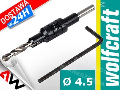 WOLFCRAFT Nawiertak z fazownikiem 7mm pod konfirmaty WOLFCRAFT Nawiertak z fazownikiem 7mm pod konfirmaty