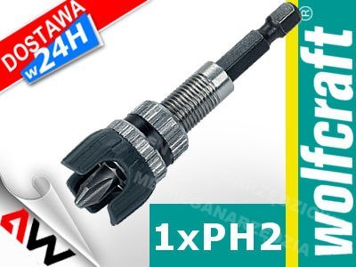 WOLFCRAFT Uchwyt końcówek z regulowanym ogranicznikiem głębokości wkręcania WOLFCRAFT Uchwyt końcówek z regulowanym ogranicznikiem głębokości wkręcania