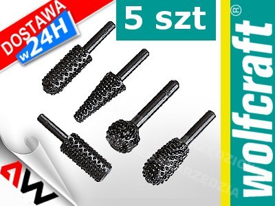 WOLFCRAFT Zestaw 5 elem. zdzieraki + fazownik