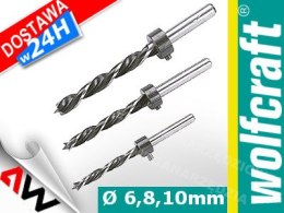 WOLFCRAFT Dowel drill bit set 6,8,10mm + stops
