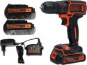 BLACK+DECKER Wiertarko-wkrętarka 18V 2x1.5Ah