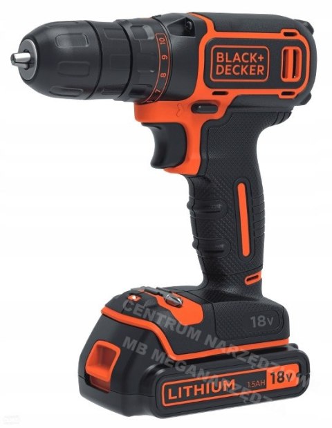 BLACK+DECKER Wiertarko-wkrętarka 18V 2x1.5Ah BLACK+DECKER Wiertarko-wkrętarka 18V 2x1.5Ah
