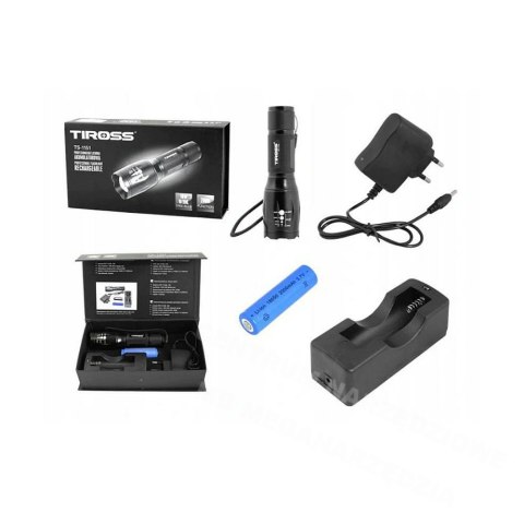 TIROSS Latarka cree 10W akumulatorowa TS-1151 TIROSS Latarka cree 10W akumulatorowa TS-1151