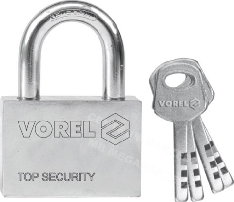 VOREL Coated cast iron padlock 60mm VOREL Coated cast iron padlock 60mm