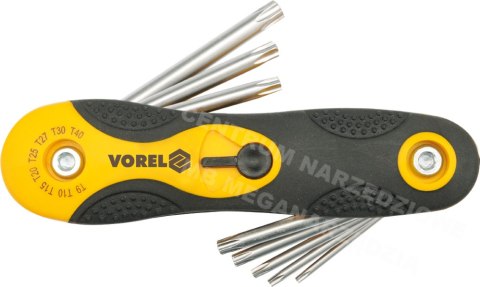 VOREL Torx wrenches T9-T40 set 8pcs. CrV 56507 VOREL Torx wrenches T9-T40 set 8pcs. CrV 56507
