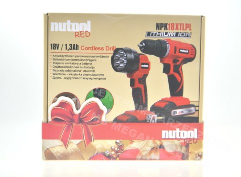 NUTOOL Wkrętarka akumulatorowa 18V LI-ION 1,3Ah + latarka NUTOOL Wkrętarka akumulatorowa 18V LI-ION 1,3Ah + latarka
