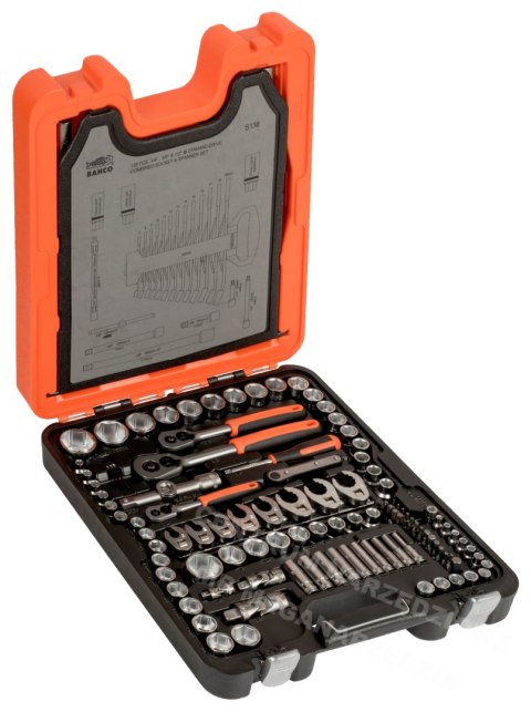 BAHCO Wrench Set 138 el 1/4"/3/8" /1/2" S138 BAHCO Wrench Set 138 el 1/4"/3/8" /1/2" S138