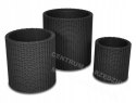 KETER Set of 3 pots s+m+l anthracite