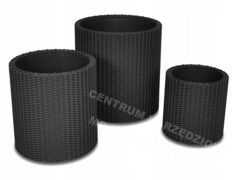 KETER Set of 3 pots s+m+l anthracite KETER Set of 3 pots s+m+l anthracite