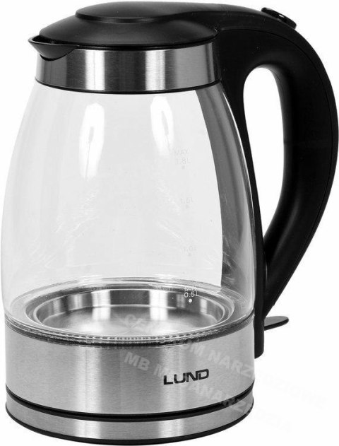 LUND Czajnik elektryczny szklany led 1,8L LUND Czajnik elektryczny szklany led 1,8L
