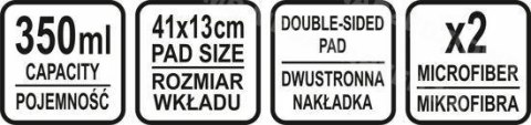 LUND Mop ze spryskiwaczem dwustronny 2 x mikrofibra LUND Mop ze spryskiwaczem dwustronny 2 x mikrofibra