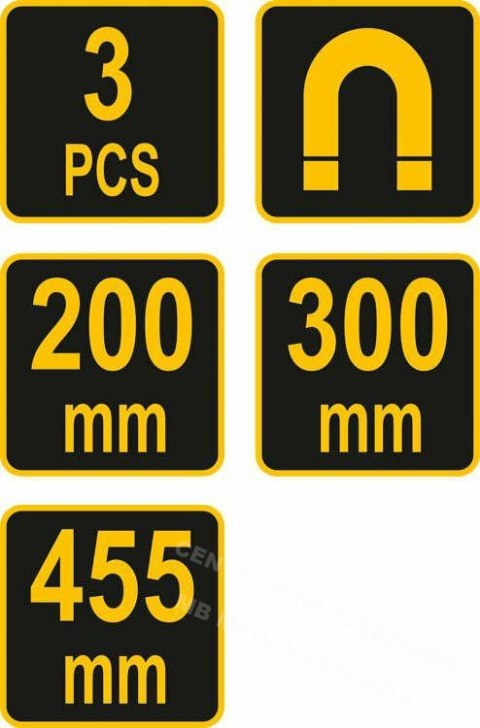 VOREL Listwy magnetyczne komplet 3szt. VOREL Listwy magnetyczne komplet 3szt.