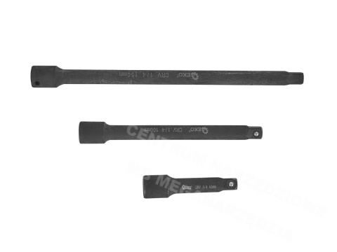 GEKO Zestaw przedłużek udarowych 1/4" 3/8" 1/2" GEKO Zestaw przedłużek udarowych 1/4" 3/8" 1/2"