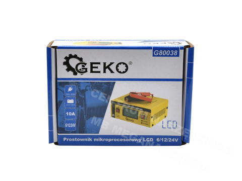 GEKO Prostownik mikroprocesorowy LCD 6/12/24V GEKO Prostownik mikroprocesorowy LCD 6/12/24V