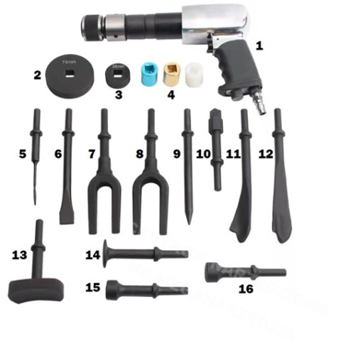MAGNUS Młotek pneumatyczny z adapterami MGS3226B MAGNUS Młotek pneumatyczny z adapterami MGS3226B