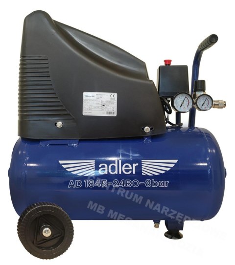 SPRĘŻARKA adler 24l ad 1845-24BO 230V bezolejowa SPRĘŻARKA adler 24l ad 1845-24BO 230V bezolejowa