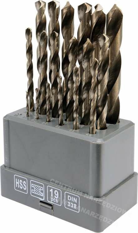 VOREL Wiertła do metalu kpl.19szt. 1,0-10,0mm hss VOREL Wiertła do metalu kpl.19szt. 1,0-10,0mm hss