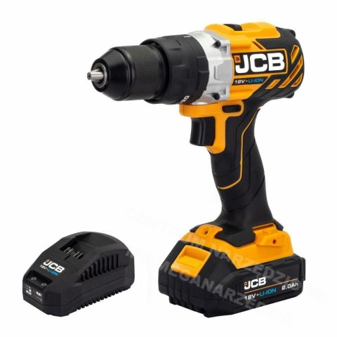 JCB Cordless Drill Driver 18V LI-ION 1x2.0Ah 65Nm/Bag