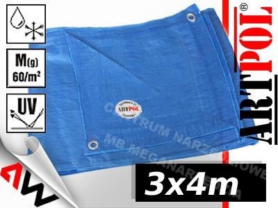 PLANDEKA niebieska 65g 3 x 4m PLANDEKA niebieska 65g 3 x 4m