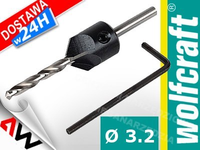 WOLFCRAFT Nawiertak 3,2mm z fazownikiem 12mm WOLFCRAFT Nawiertak 3,2mm z fazownikiem 12mm