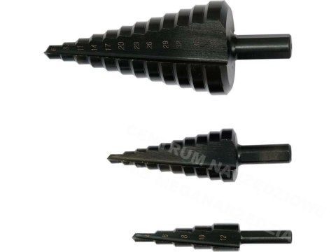 YATO Step drill bit set 3 pieces YATO Step drill bit set 3 pieces